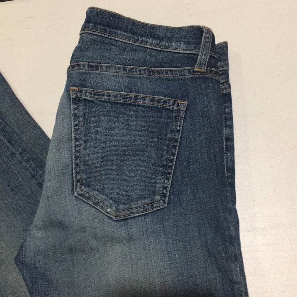 Current/Elliott Distressed Patchwork Skinnies - image 3